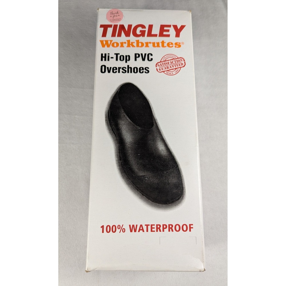 NEW Tingley Workbrutes Hi-Top PVC Overshoes Black Waterproof Mens Size 2XL 13-15
